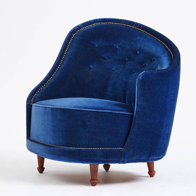 Carl Cederholm, a Swedish Modern armchair, Stil & Form, Stockholm, 1940s-50s.