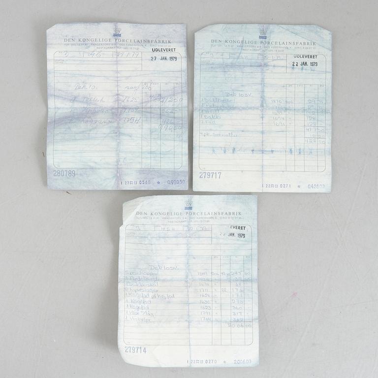 Royal Copenhagen, mat- och kaffeservis, porslin, 108 delar, "Blå blomst", Danmark.