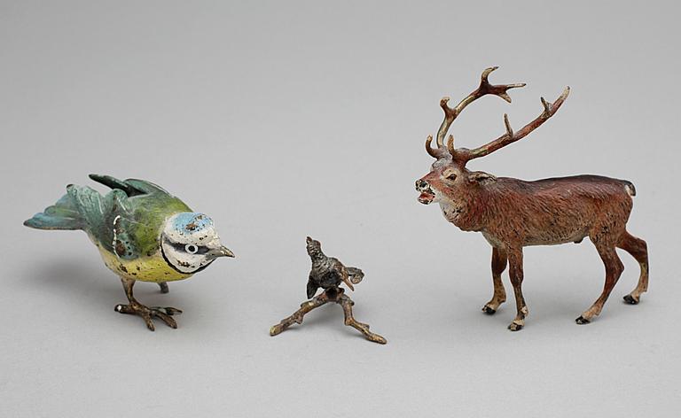 FIGURINER, 3 st, s.k. wienerbrons, sekelskiftet 1800/1900.