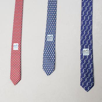 HERMÈS, ties, 3 pieces.