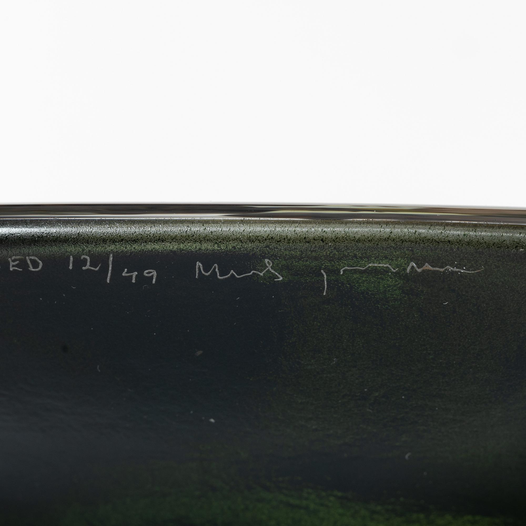 Mats Jonasson, a glass sculpture "Woodland Lake", Målerås Glasbruk, Sweden.