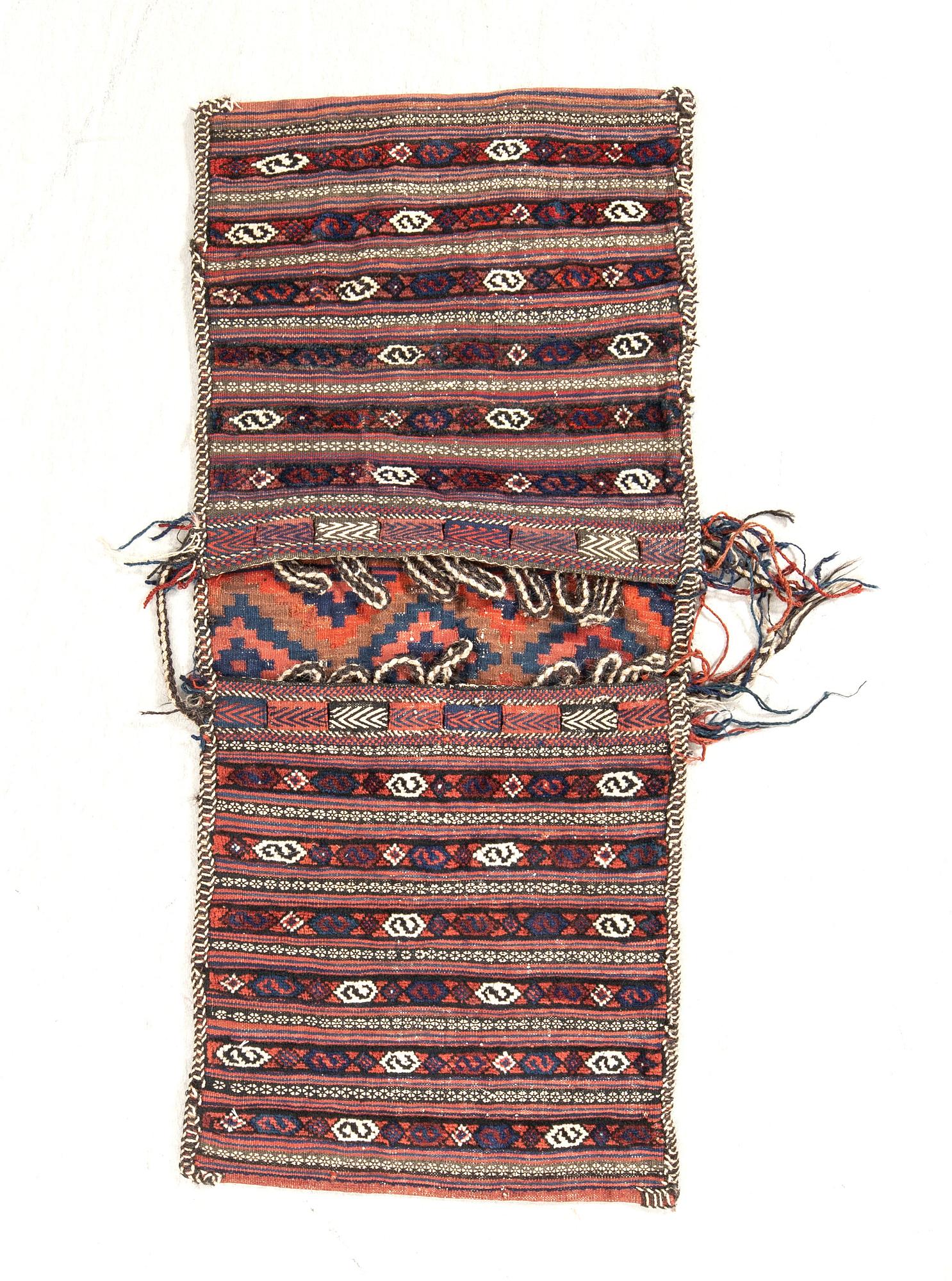 Saddle bag Afshar Khorjin semi-antique approx. 108x47 cm.