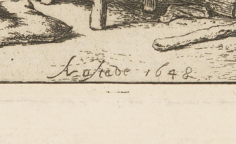 Adriaen van Ostade, two etchings.