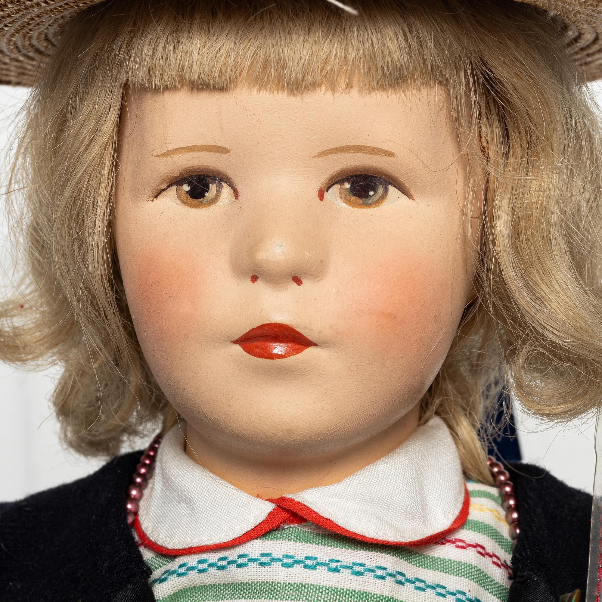 Dolls, two pieces, Käthe Kruse-like, likely Germany, 1930s/40s.