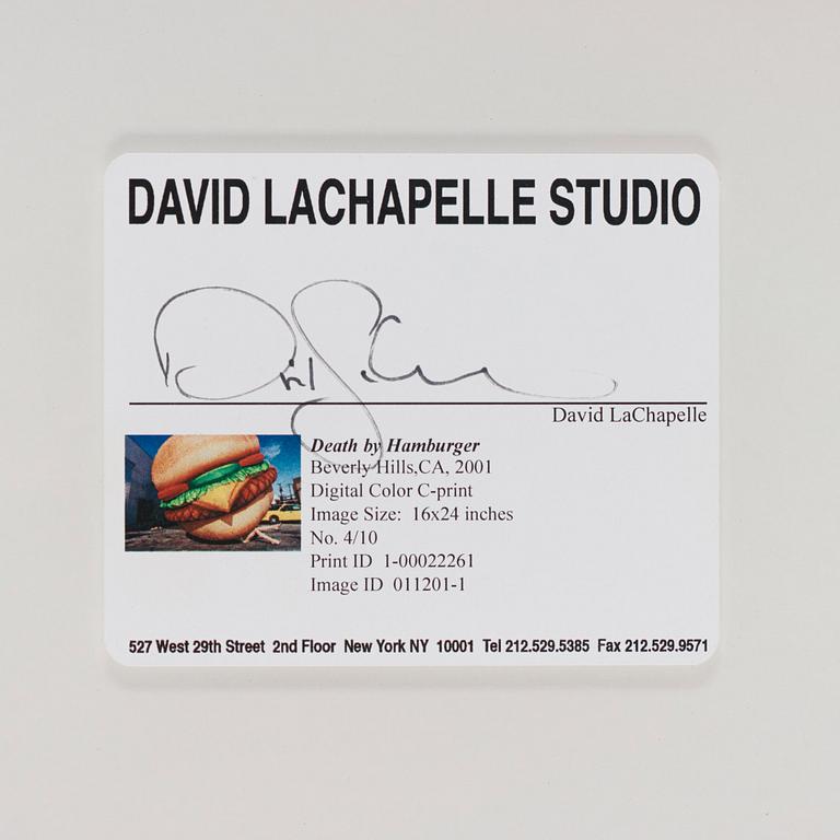 David LaChapelle, "Death by Hamburger", 2001.