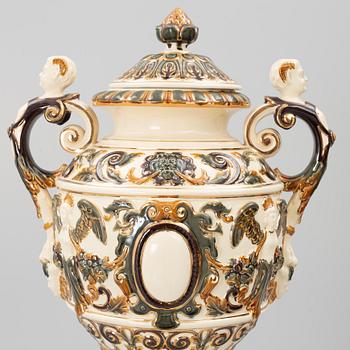 Pedestal with urn, Rörstrand, circa 1900.
