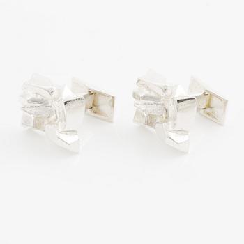 Björn Weckström, Cufflinks, a pair, silver. Lapponia 1972.
