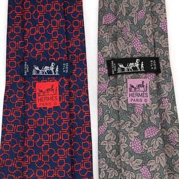 HERMÈS, two silk ties.