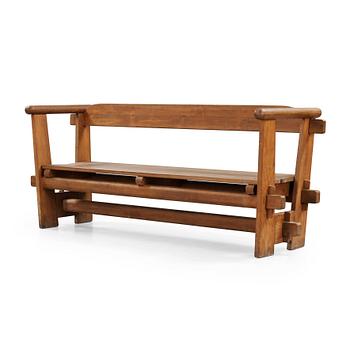 322. Axel Einar Hjorth, a stained pine sofa, 'Skoga', Nordiska Kompaniet, Sweden 1930's.