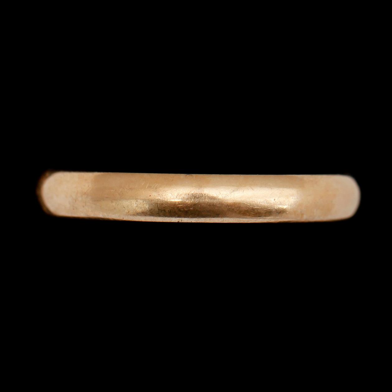 RINGAR, 3 st, 18k guld, svenska stämplar. Vikt ca 11 g.