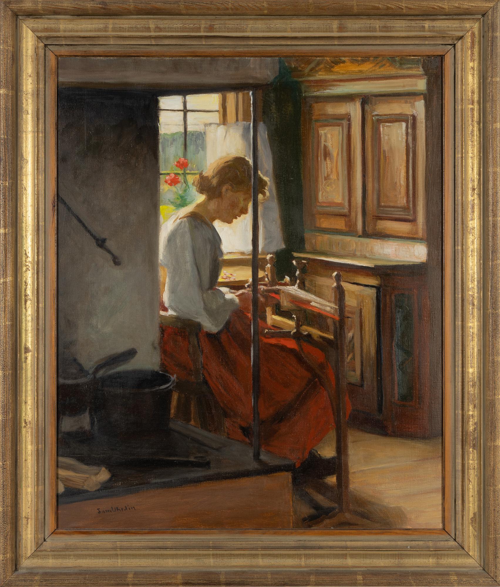 Sam Uhrdin, oil on canvas, signed. dated 1953 verso.