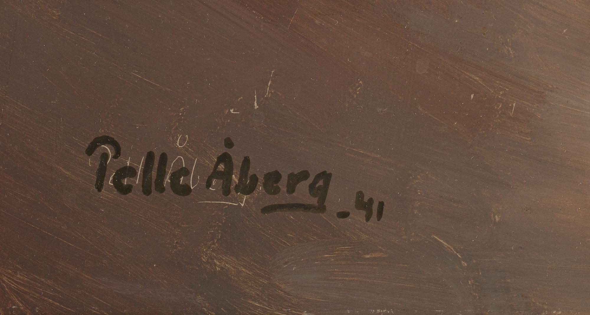 PELLE ÅBERG, olja på pannå, signerad och daterad -41.