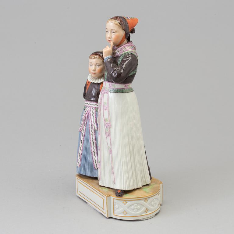 A Royal Copenhagen porcelain figure group, 'Amager', Denmark, second half of the 20th century.