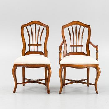 Ten mahogany chairs, Indonesia, late 20th Century.