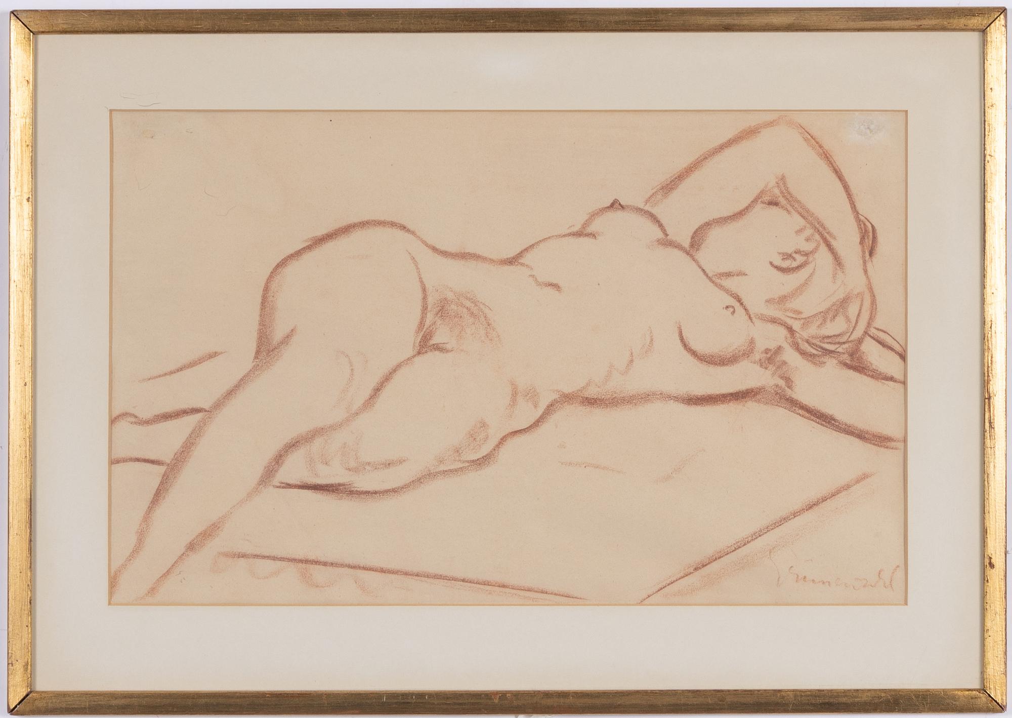 Isaac Grünewald, Reclining model.