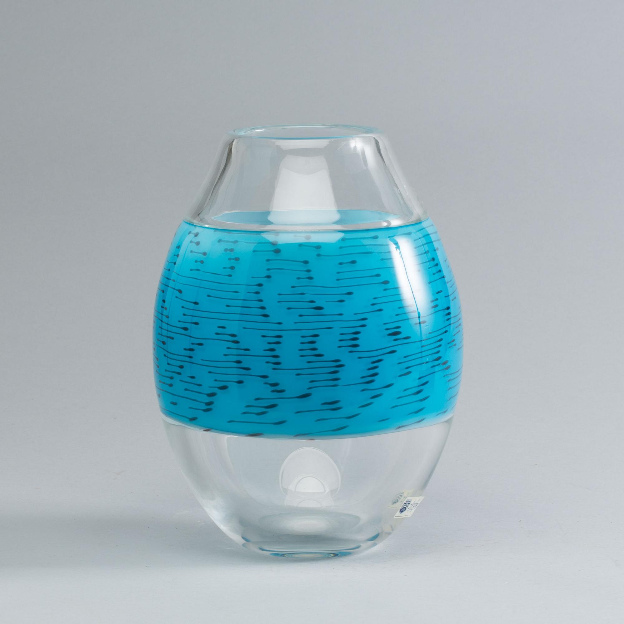 AN INCALMO CENEDESE VETRI AFRICA GLASS VASE, aprox 1995.