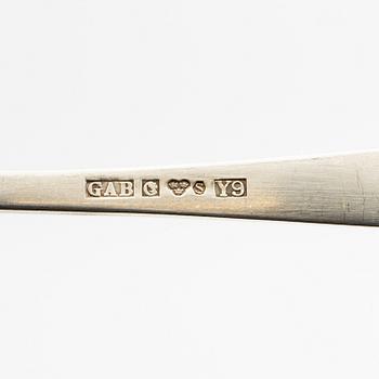 Jacob Ängman, Cutlery approx. 97 dlr "Rosenholm" silver GAB 1990s.