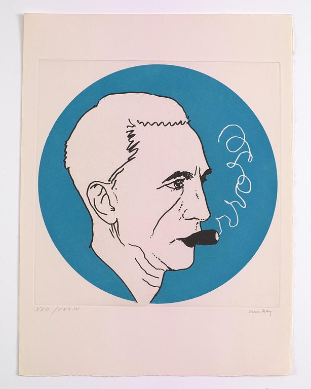 Portfolio with 13 signed and numbered prints, 1971, "Monument a Christophe Colomb et a Marcel Duchamp".