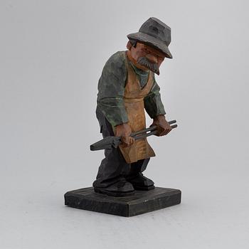 HERMAN ROSELL, sculpture, painted wood, signed and dated 1933.