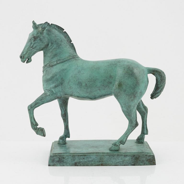 A patinated bronze sculpture after the Horses of Saint Mark.