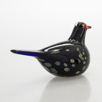 Oiva Toikka, An annual glas bird, "Wildwood cuckoo" and egg, signed O. Toikka Nuutajärvi 2003.