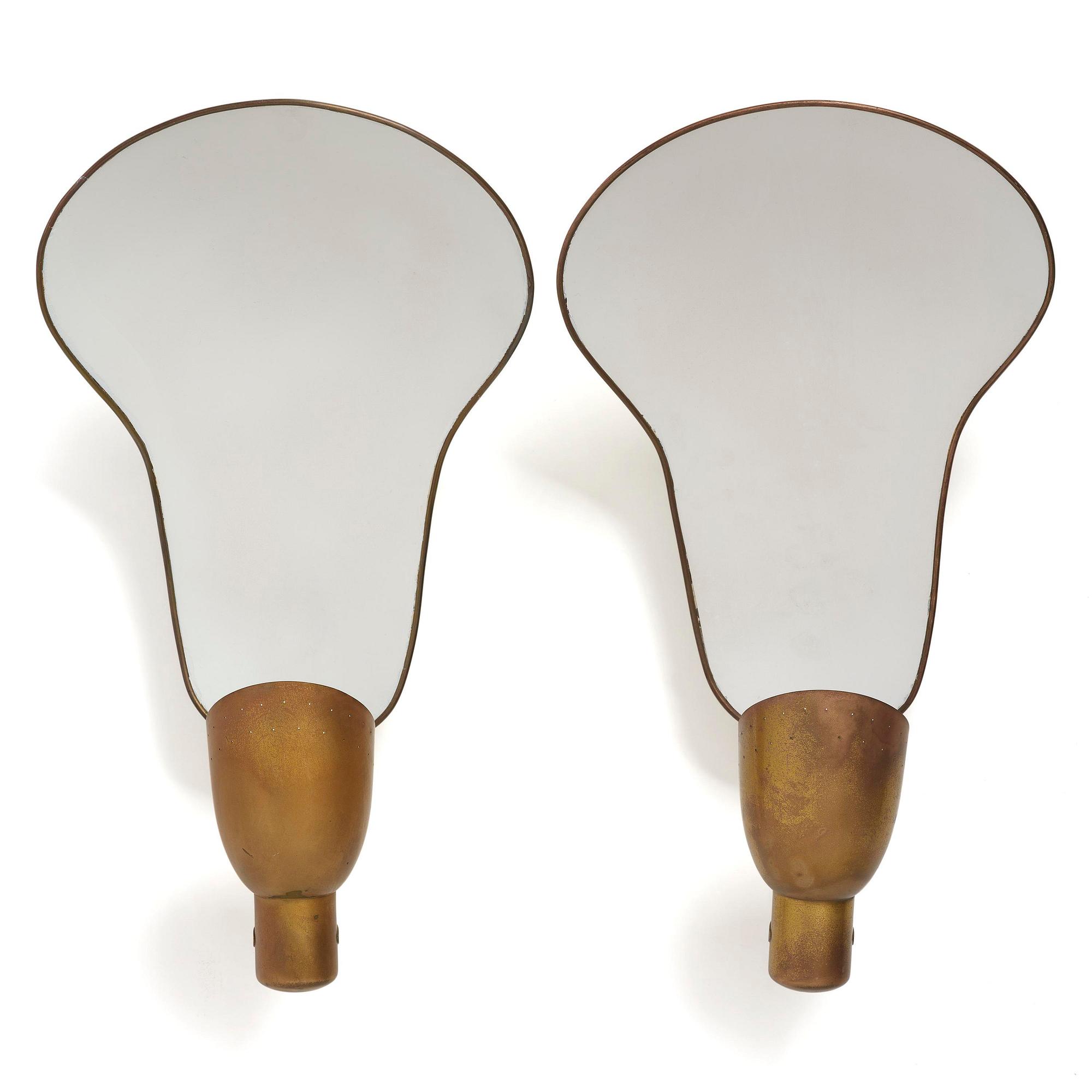 Carl-Axel Acking, a pair of wall lamps model "5029", Bröderna Malmströms Metallvarufabrik, Malmö, 1940s.