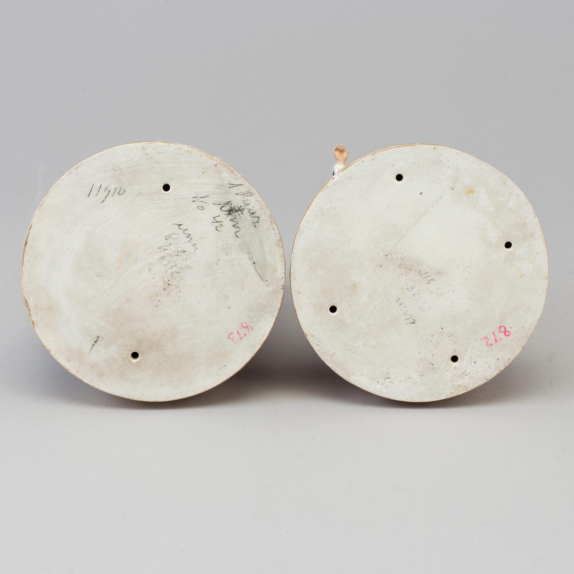 Two porcelain figure groups, presumably Royal Copenhagen, end of 19th century.