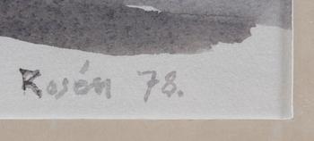 KJELL ROSÉN, akvarell, sign.