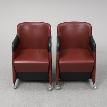 BÖRGE LINDAU & BO LINDEKRANTZ, a pair of 'Solo' easy chairs, Lammhults, 2000.
