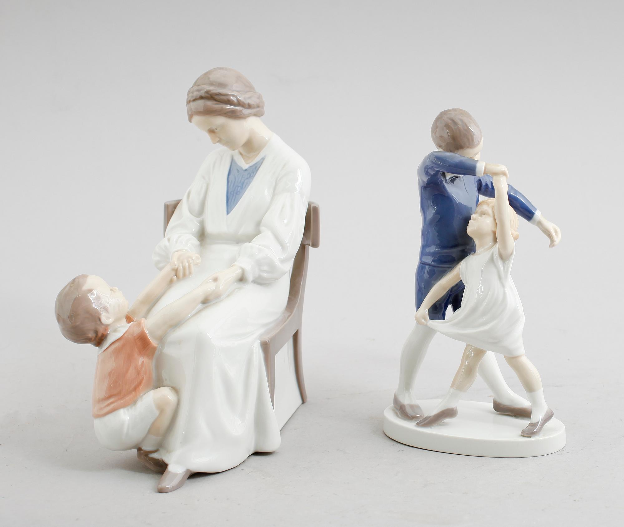 FIGURER, 2 st, porslin, Bing & Gröndahl, Danmark.