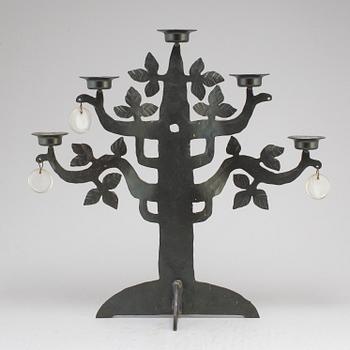 BERTIL VALLIEN, kandelaber, "Livets träd", Boda Smide.