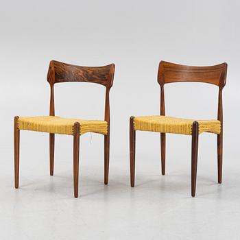 A dining table and four chairs, Bernhard Pedersen & Son, Denmark.