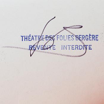 ERTÈ, poster, "Folies Bergere", ca 1980.