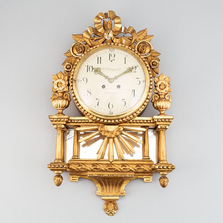 Väggpendyl, gustaviansk stil, C.L. Malmsjö & Co, Göteborg.