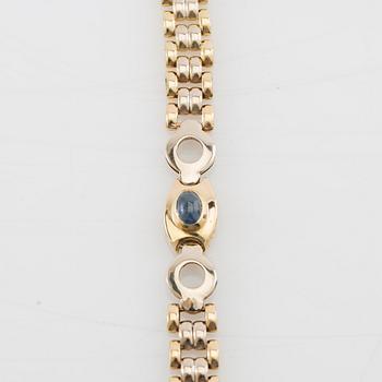Necklace 18K two-tone gold with cabochon-cut sapphires, Cuccarolo Costante, Vicenza Italy.