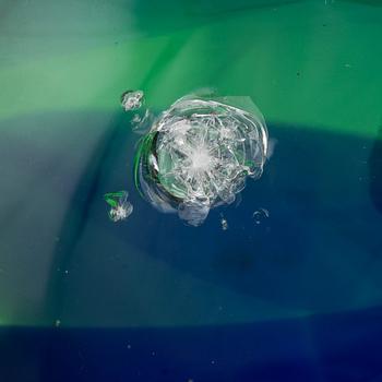 Hanne Dreutler & Arthur Zirnsack, two signed glass sculptures, Fyrklövern Studio Åhus.