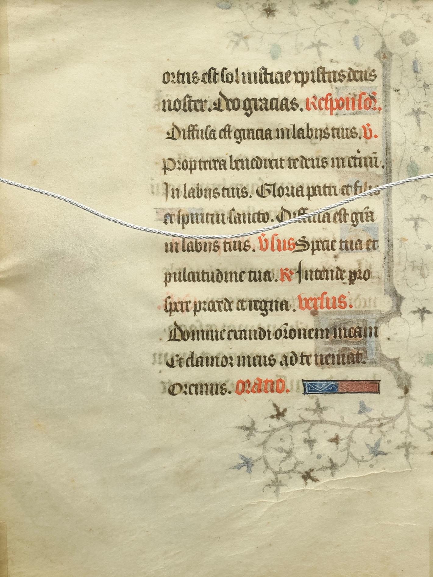 PERGAMENT, troligen flamsk, 1500-tal.