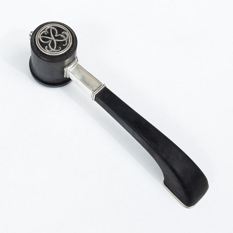 Atelier Borgila, A silver and wood ceremonial mallet, Stockholm, Sweden 1941.