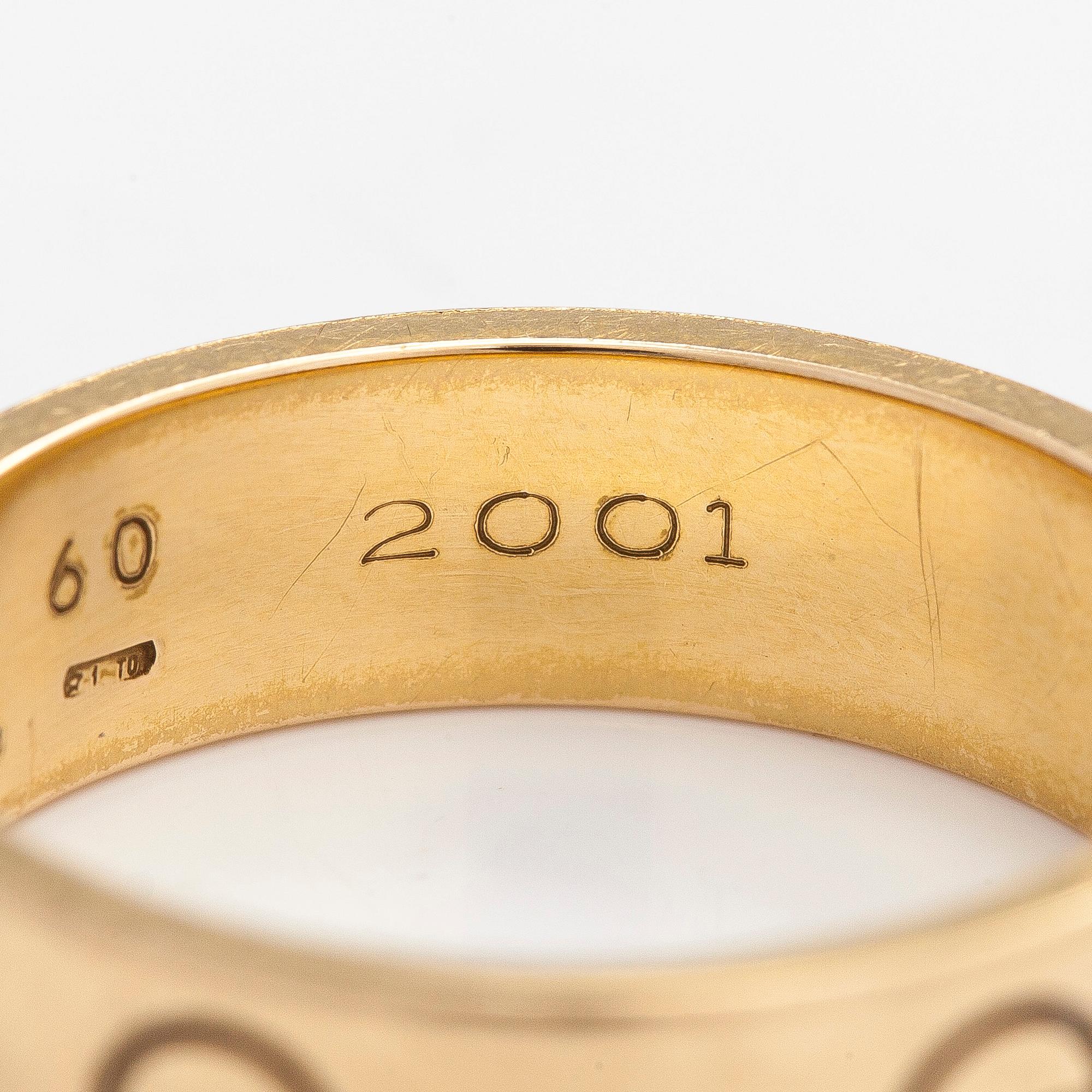 Cartier, sormus, "Love", 18K kultaa.