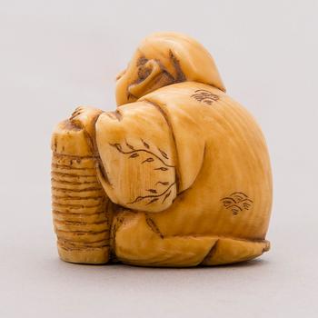 A 19th century Japanese bone netsuke.