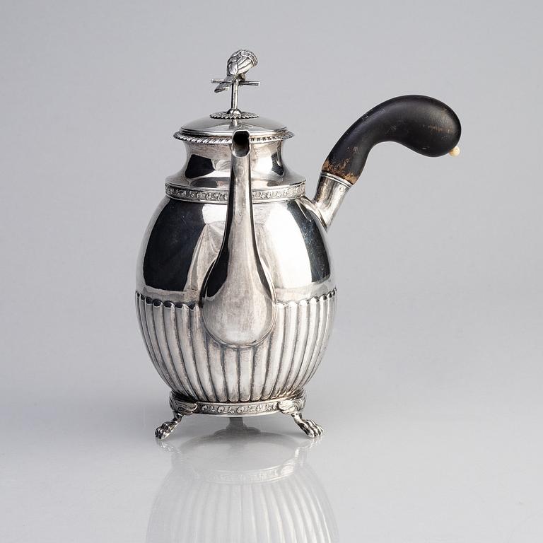 Jacob Lenholm, kaffekanna, Silver, Stockholm, 1828.