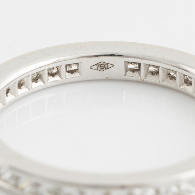 Princess cut diamond eternity ring.