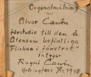 Alvar Cawén, Tyttö ikkunassa.