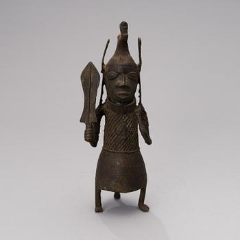 A Benin bronze sculpture, the mid-20th century.