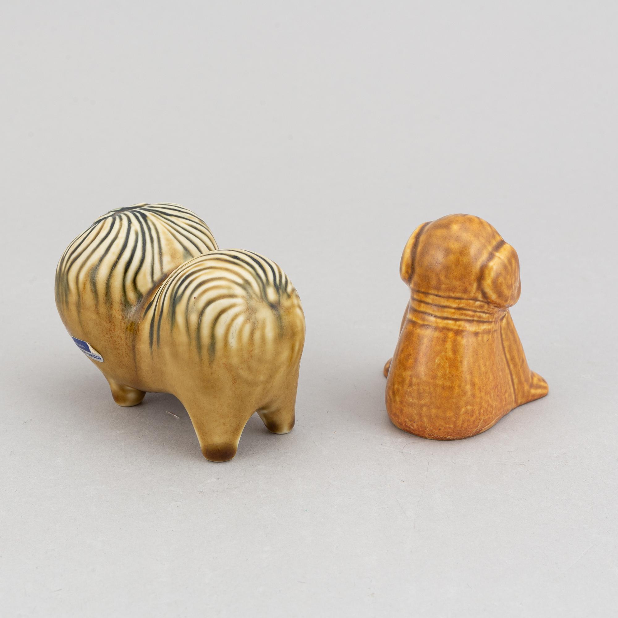 Lisa Larson, six stoneware figurines, for Gustavsberg and K-studion.