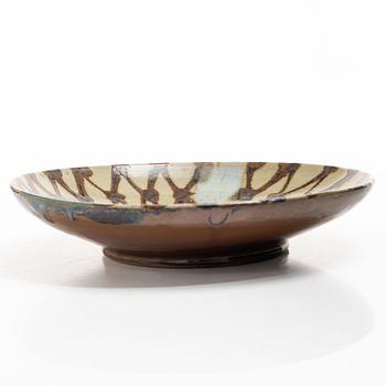 Shoji Hamada, attributed to, A stoneware bowl dish, Japan, 1960s.