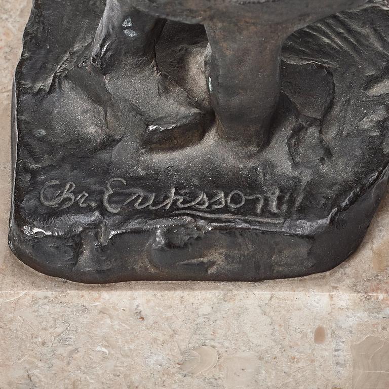 Christian Eriksson, skulptur. Sign. Gjutarstämpel. Brons, höjd 21,5 cm.