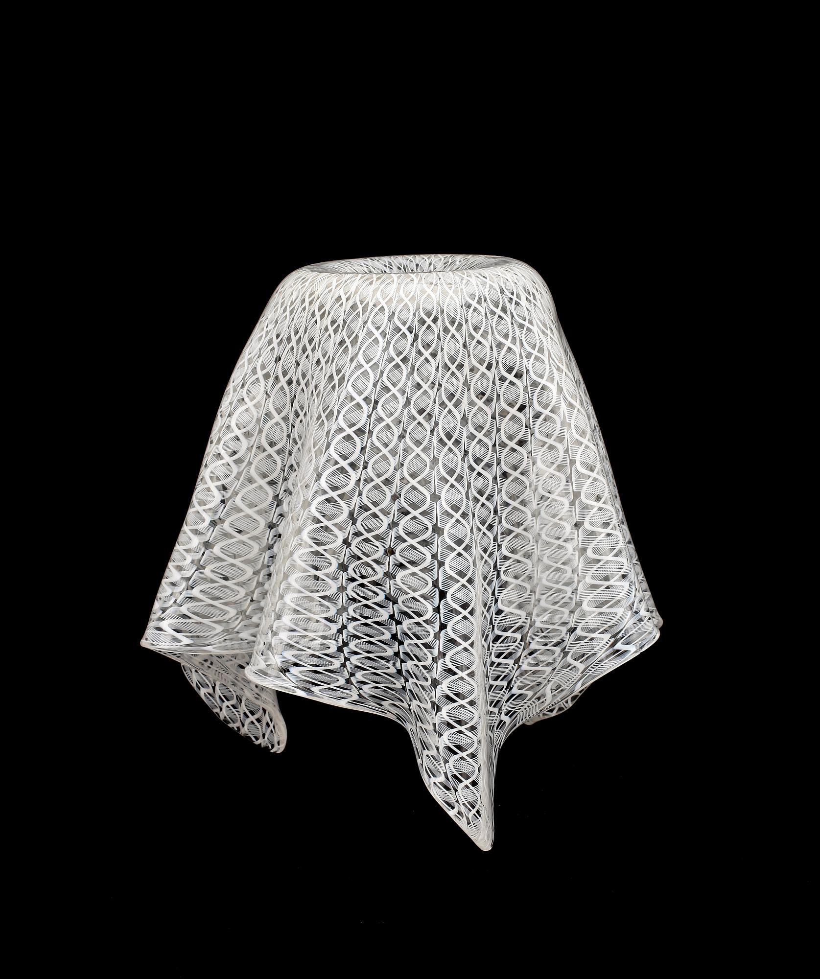 NÄSDUKSSKÅL, glas, "Fazzoletto", Fulvio Bianconi och Paolo Venini, Venini, Murano, Italien.