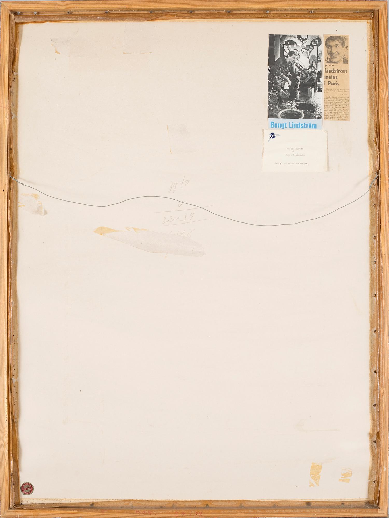 BENGT LINDSTRÖM, lithograph in colors, signed and numbered 3/100.