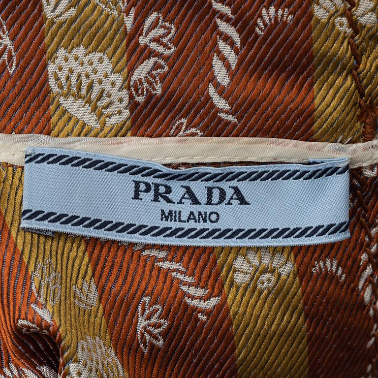 Prada, embroidered silk top, size 36.